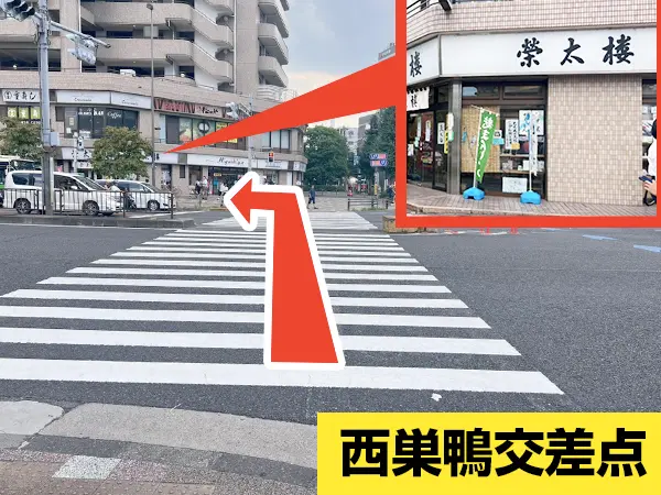 西ヶ原四丁目駅から巣鴨駅前整体院までの道のり