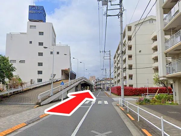 板橋区役所前駅から遊座大山整体院までの道のり